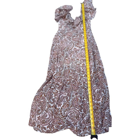 MINKPINK Paisley Ruffle Midi Dress Boho Style Size M - Picture 8 of 9